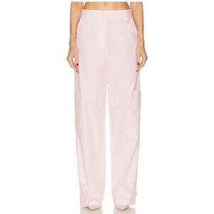 REMAIN Birger Christensen Pink Wide Leg Cotton Poplin Pants 8‎ Denmark
